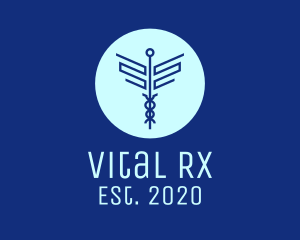 Blue Medical Symbol logo design