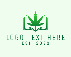 Cannabis Leaf Book Logo