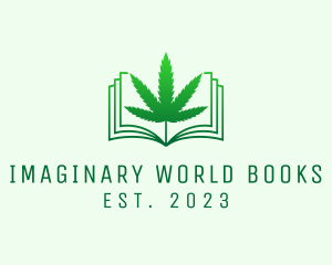 Cannabis Leaf Book logo design