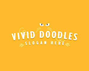 Cat Doodle Pet logo design