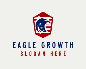 Patriotic American Eagle logo design