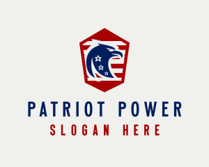 Patriotic American Eagle logo design