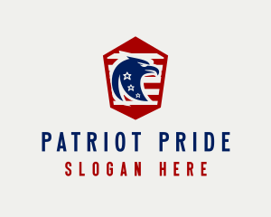 Patriotic American Eagle logo design