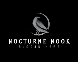 Nocturnal Raven Animalia logo design