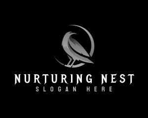 Nocturnal Raven Animalia logo design