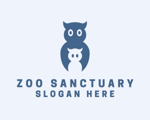 Baby Owl Zoo  logo design