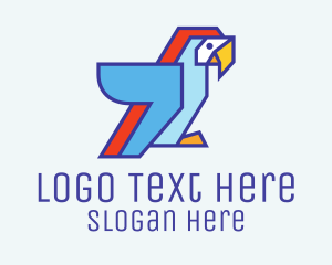 Geometric Pet Parrot  logo