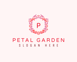 Flower Leaf Wreath logo design