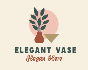 Vase Plant Decoration logo design