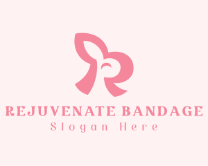 Pink Rabbit Letter R logo design