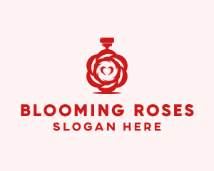 Rose Heart Perfume logo design