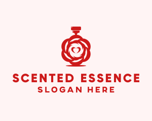 Rose Heart Perfume logo design