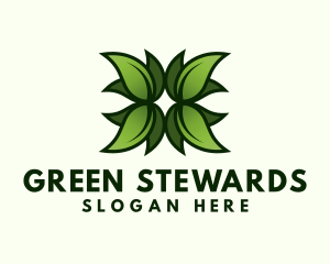 Green Garden Leaf logo design