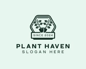 Shovel Plant Landscaping logo design