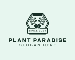 Shovel Plant Landscaping logo design