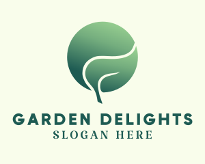 Moon Leaf Gardening  logo design