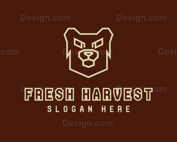 Angry Grizzly Bear Logo