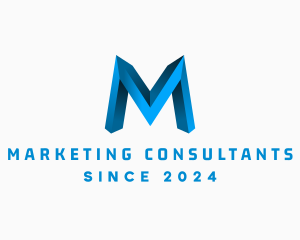 Industrial Marketing Letter M logo design