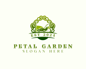 Landscaping Lawn Mower logo design