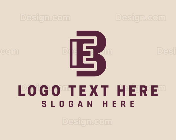 Modern Advertising Letter EB Logo