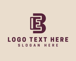 Modern Advertising Letter EB logo