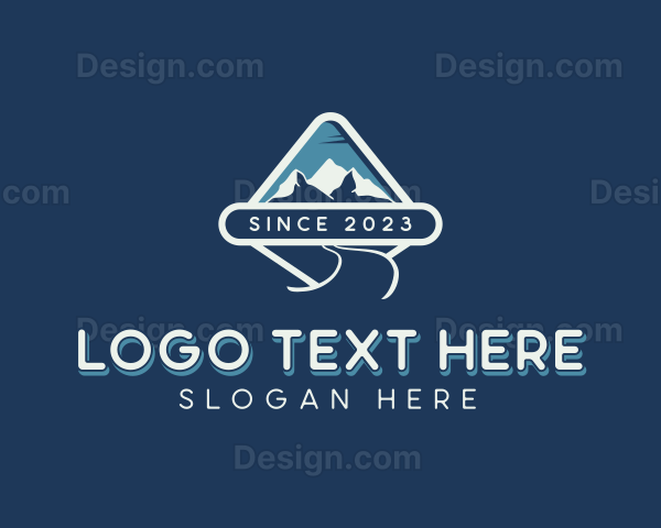 Mountain Hiking Travel Logo