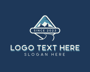 Mountain Hiking Travel Logo