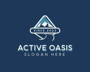 Mountain Hiking Travel logo design