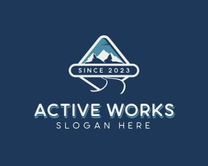 Mountain Hiking Travel logo design