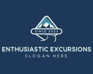 Mountain Hiking Travel logo design