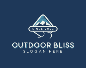 Mountain Hiking Travel logo design