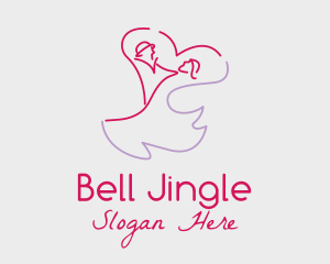 Romantic Wedding Dance Couple  logo design