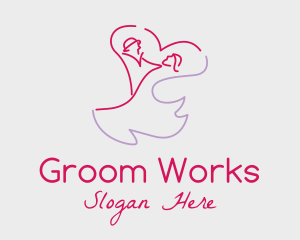 Romantic Wedding Dance Couple  logo