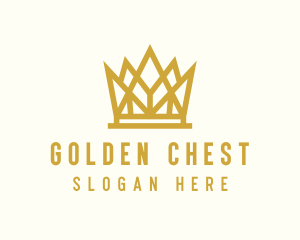 Golden King Crown logo design