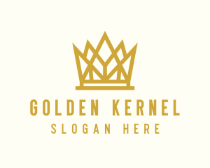 Golden King Crown logo design