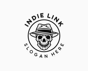Hipster Skull Top Hat logo