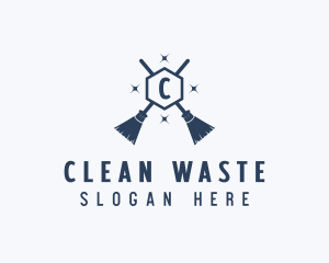 Clean Broom Housekeeping logo design