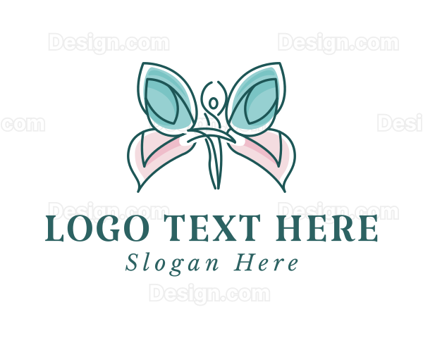 Ballerina Butterfly Wings Logo