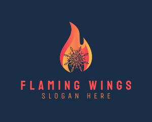 Flaming Ice Ventilation logo design