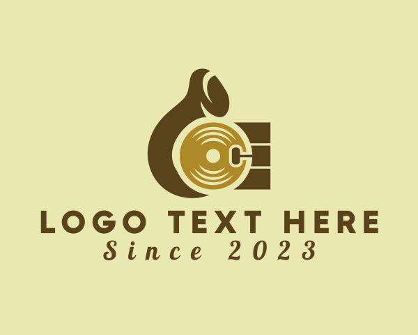 Phonograph logo example 3