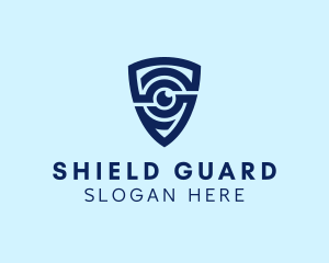 Shield Lens Security logo design