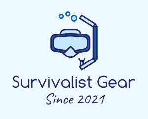 Blue Snorkeling Gear logo design