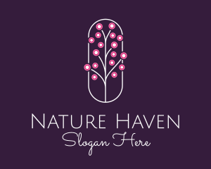 Natural Gardening Petals  logo design