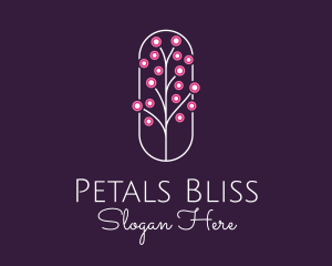 Natural Gardening Petals  logo design