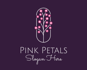 Natural Gardening Petals  logo design