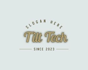 Tilted Cursive Business logo design