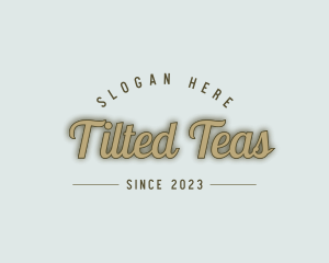 Tilted Cursive Business logo