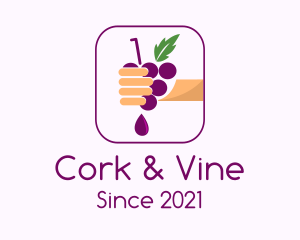 Hand Squeezed Grape logo design