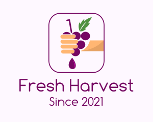 Hand Squeezed Grape logo design