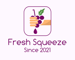 Hand Squeezed Grape logo design